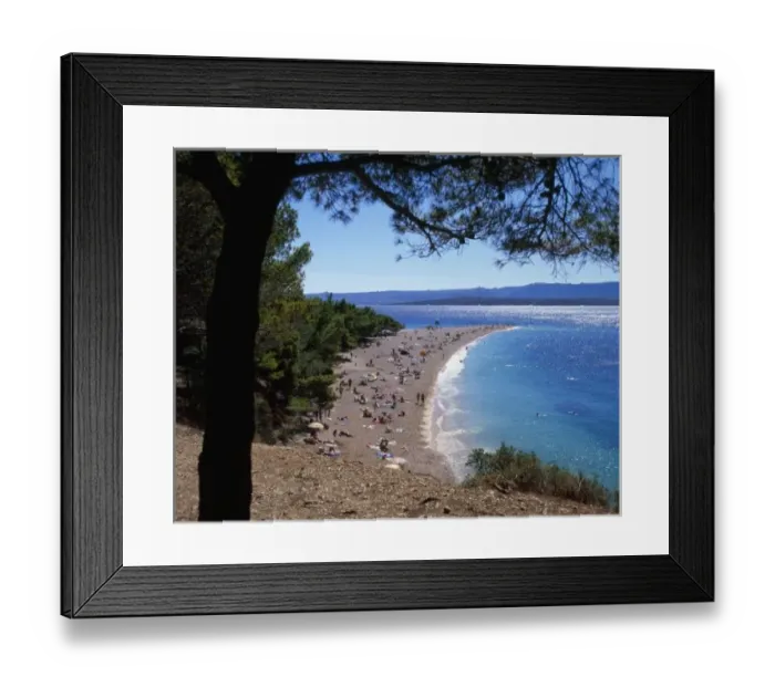 Framed Print : Croatia, Brac Island, Bol, Golden Cape Beach