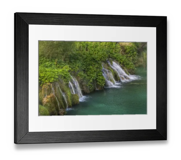 Framed Print : Waterfall, Plitvice Lakes National Park and UNESCO World Heritage cite, Croatia
