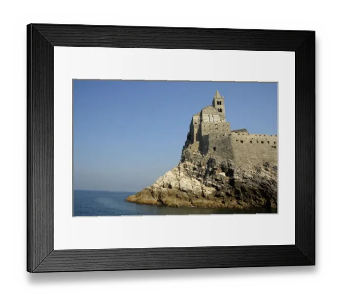 Framed Print : Europe, Italy, Portovenere aka Porto Venere. Gothic church of San Pietro (aka St Framed Print : Europe, Italy, Portovenere aka Porto Venere. Gothic church of San Pietro (aka St