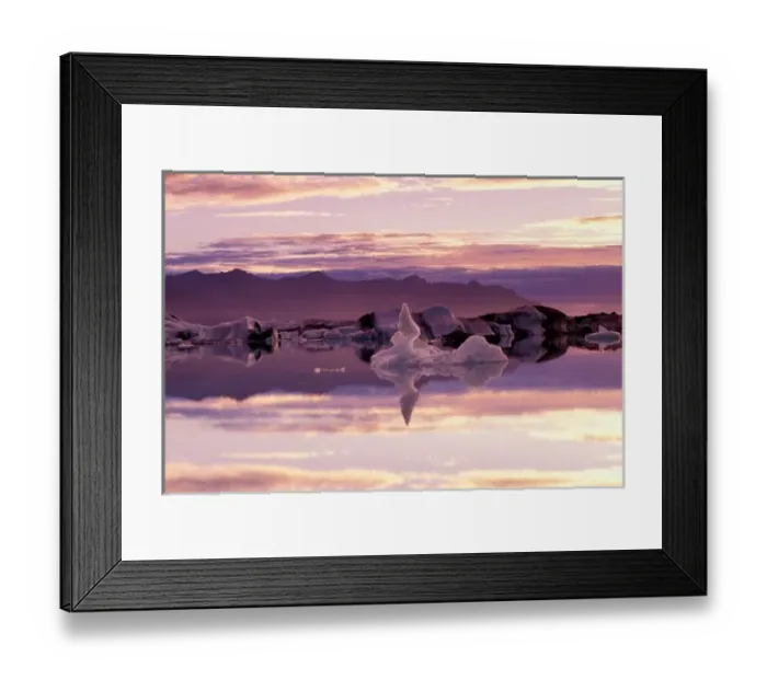 Framed Print : North Atlantic, Iceland, Breioamerkurjokull Glacier Region, Landscape