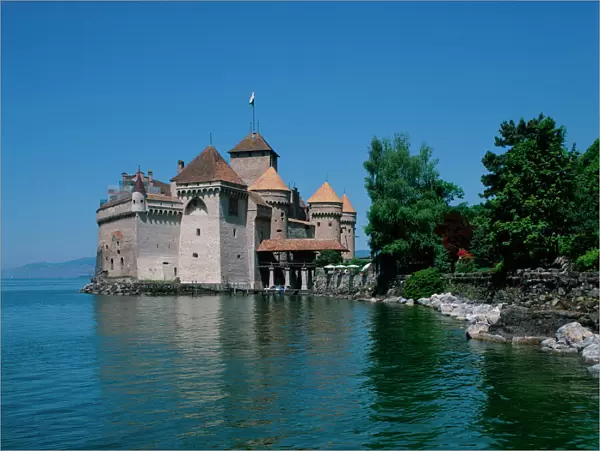 Chateau Chillon, Lake Geneva, Vaud Canton, Switzerland