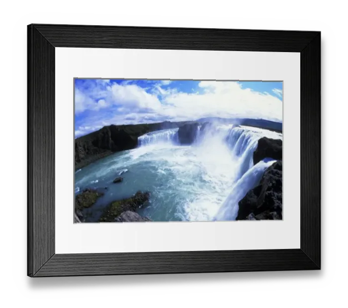 Framed Print : Famous Jodafoss Falls in North Central Iceland