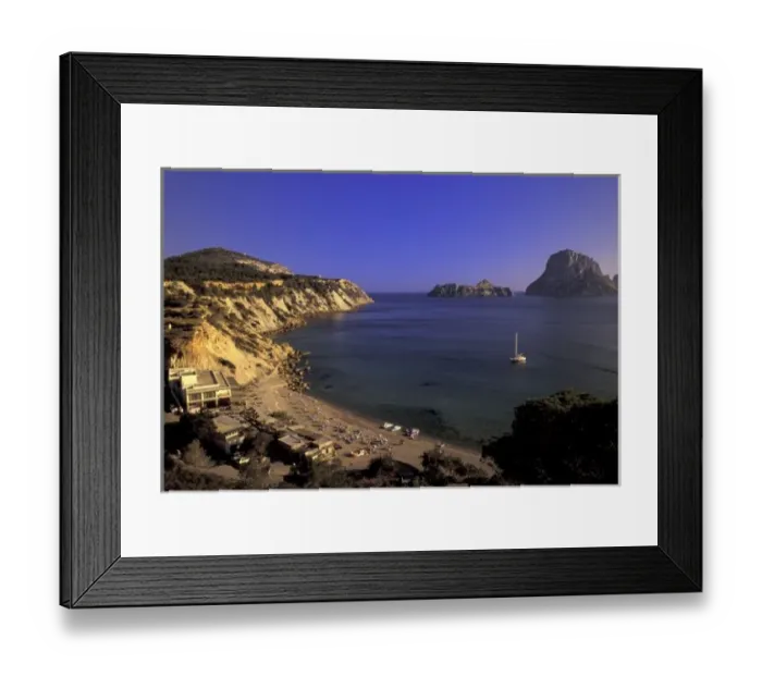 Framed Print : Europe, Spain, Balearics, Ibiza, Cala d Hort Beach view Framed Print : Europe, Spain, Balearics, Ibiza, Cala d Hort Beach view