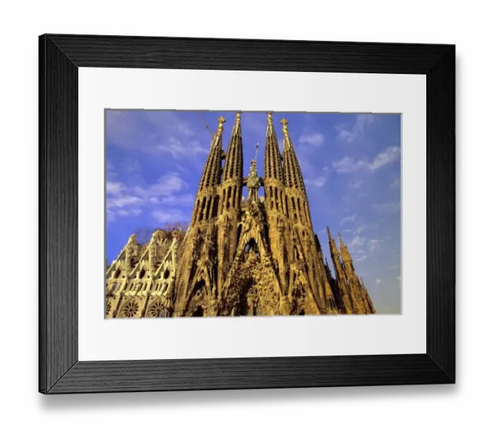 Framed Print : Europe, Spain, Barcelona, Sagrada Familia Cathedral (Antoni Gaudi); morning; east side