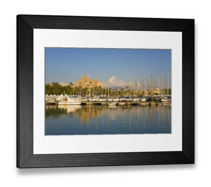 Framed Print : Cathedral and marina, Palma, Mallorca, Spain Framed Print : Cathedral and marina, Palma, Mallorca, Spain