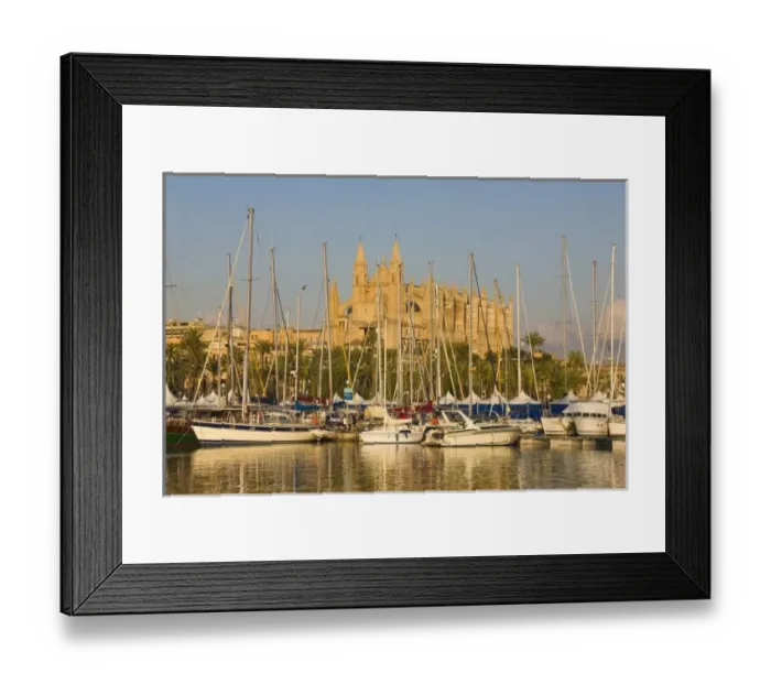 Framed Print : Cathedral and marina