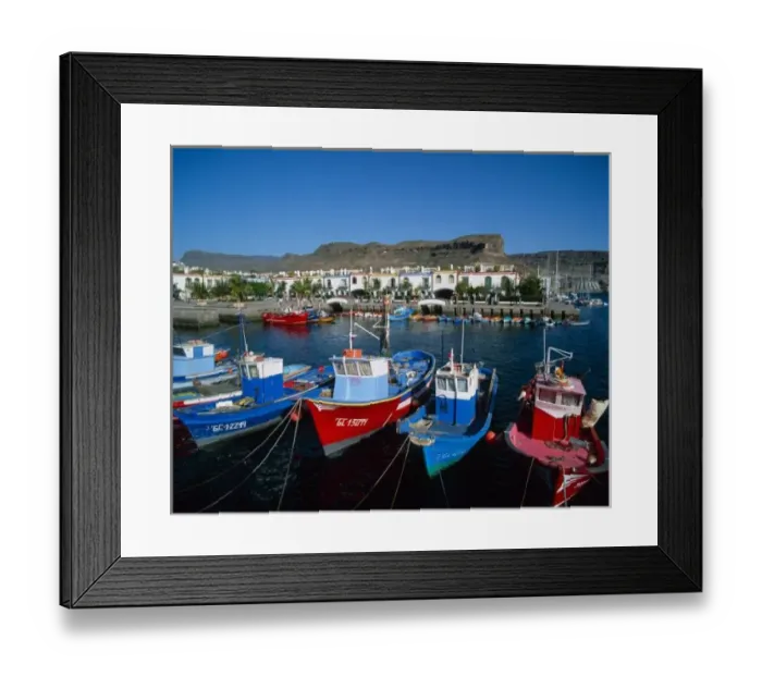 Framed Print : Fishing Harbor, Puerto de Mogan, Gran Canaria, Spain Framed Print : Fishing Harbor, Puerto de Mogan, Gran Canaria, Spain