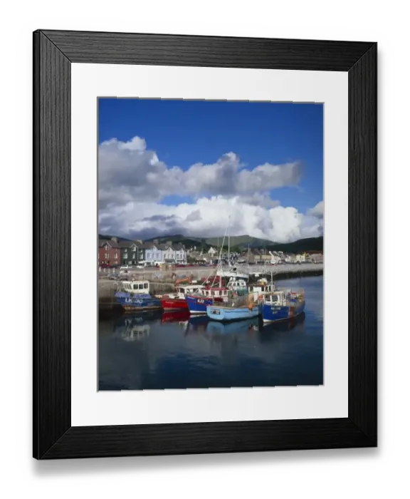 Framed Print : Town and Harbour, Dingle, County Kerry, Munster, Ireland Framed Print : Town and Harbour, Dingle, County Kerry, Munster, Ireland