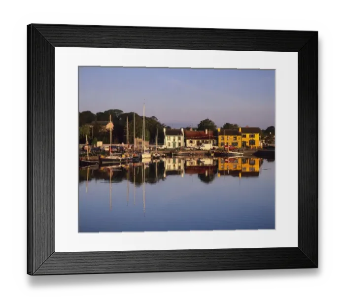 Framed Print : Town and harbour, Kinvarra, County Galway, Connacht, Ireland Framed Print : Town and harbour, Kinvarra, County Galway, Connacht, Ireland