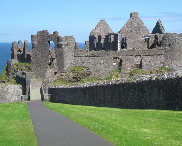 Dunluce Castle near Bushmills and Portrush, County Antrim, Northern Ireland