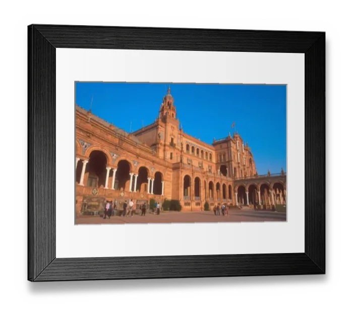 Framed Print : Plaza de Espana in Seville, Spain