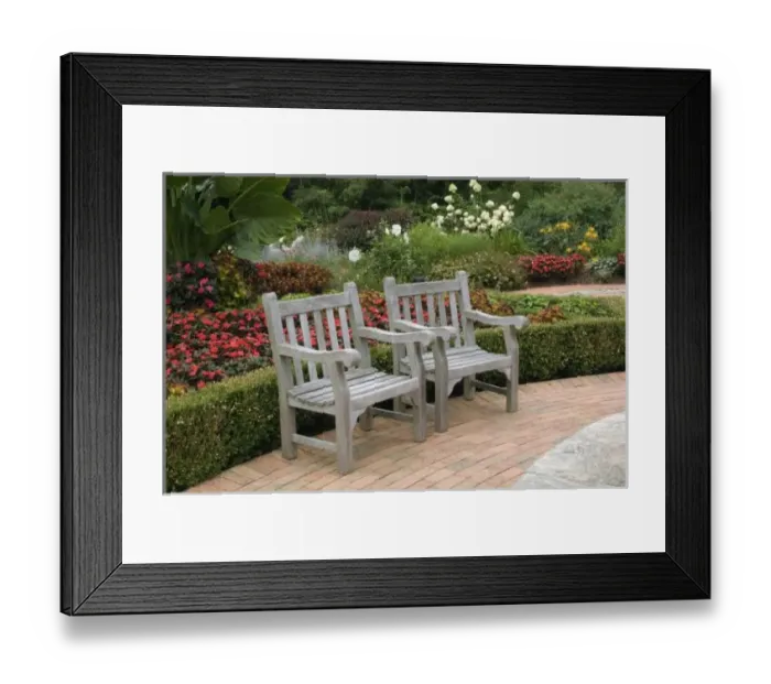 Framed Print : Empty wooden chairs Framed Print : Empty wooden chairs
