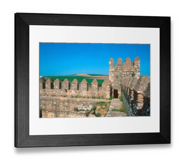 Framed Print : Castillo de Las Aguzaderas is a castle with a view of agriculture in South Central Spain Framed Print : Castillo de Las Aguzaderas is a castle with a view of agriculture in South Central Spain