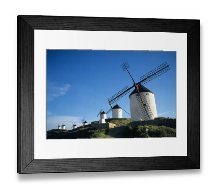 Framed Print : Europe, Consuegra, La Mancha. Windmills Framed Print : Europe, Consuegra, La Mancha. Windmills