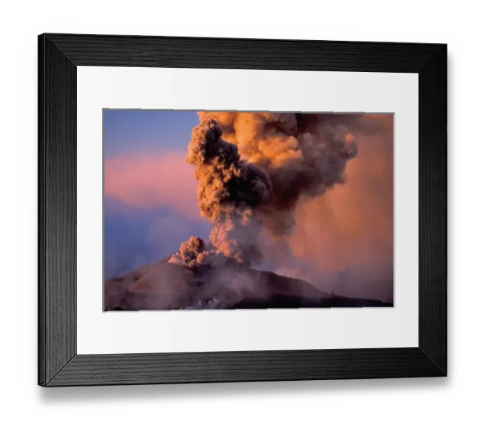 Framed Print : EU, Italy, Sicily, Mt. Etna summit vent