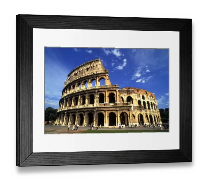 Framed Print : Famous ruins of the Coliseum in Rome Italy Framed Print : Famous ruins of the Coliseum in Rome Italy