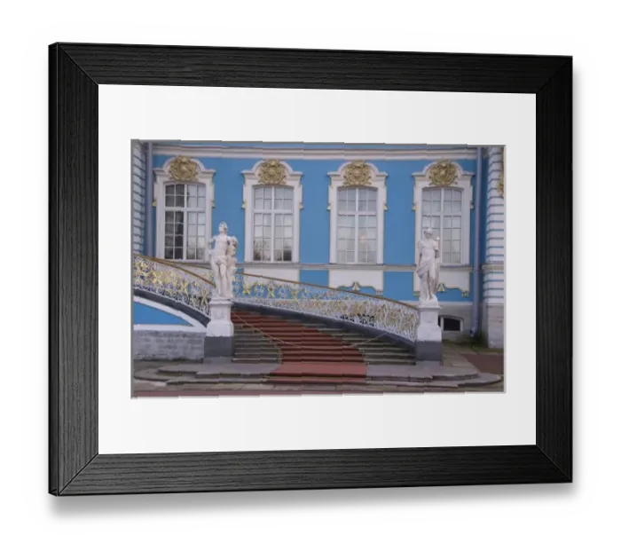 Framed Print : Russia, St. Petersburg, Pushkin, Catherines Palace, North side exterior, RESTRICTED