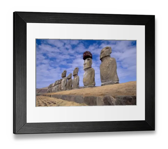 Framed Print : Chile, Easter Island. The 15 Moais at Ahu Tongariki Framed Print : Chile, Easter Island. The 15 Moais at Ahu Tongariki