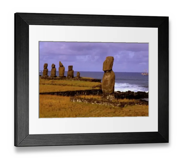 Framed Print : Tahai Platform Moai Statue Abstracts Easter Island during Tapati Festival Rapa Nui Framed Print : Tahai Platform Moai Statue Abstracts Easter Island during Tapati Festival Rapa Nui