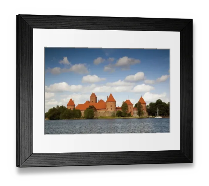 Framed Print : Lithuania, Trakai, Trakai Historical National Park, Island Castle on Lake Galve Framed Print : Lithuania, Trakai, Trakai Historical National Park, Island Castle on Lake Galve