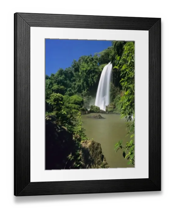 Framed Print : Argentina; Igwazu; Igwazu Falls. Salto Dos Hermanas (Two Brothers) thunders into the pool below Framed Print : Argentina; Igwazu; Igwazu Falls. Salto Dos Hermanas (Two Brothers) thunders into the pool below
