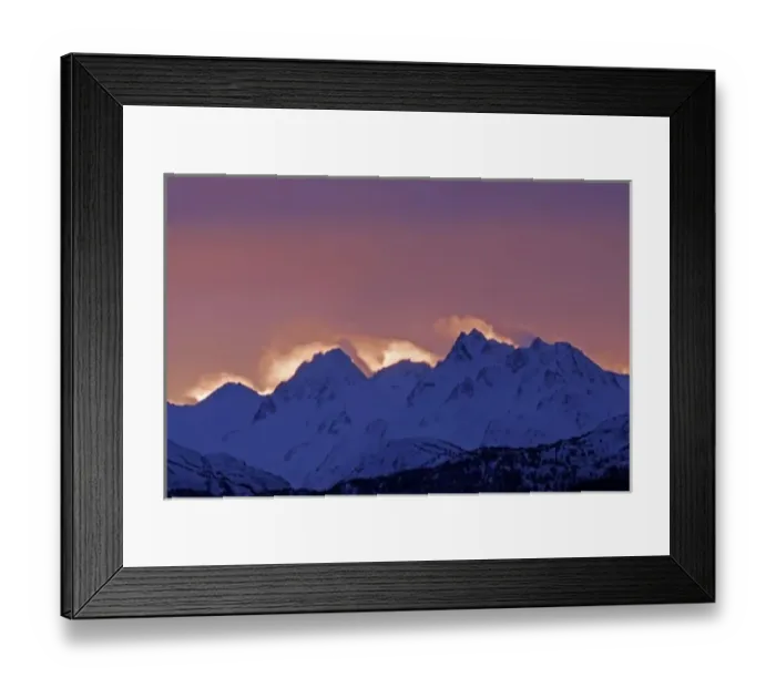 Framed Print : USA, Alaska, Homer. Sunrise over the Kenai Mountains Framed Print : USA, Alaska, Homer. Sunrise over the Kenai Mountains