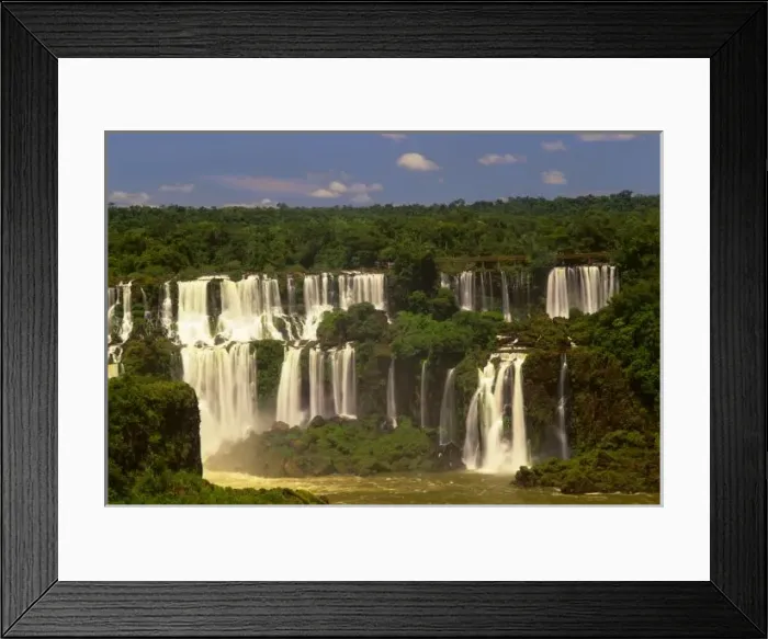Framed Print : South America, Argentina, Brazil, Igwacu Falls, Igwazu Falls. The Mosquertos (Musketeers)