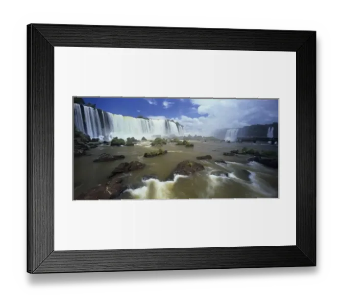 Framed Print : South America, Brazil, Igwacu Falls. Towering Igwacu Falls drops into the Igwacu River Framed Print : South America, Brazil, Igwacu Falls. Towering Igwacu Falls drops into the Igwacu River