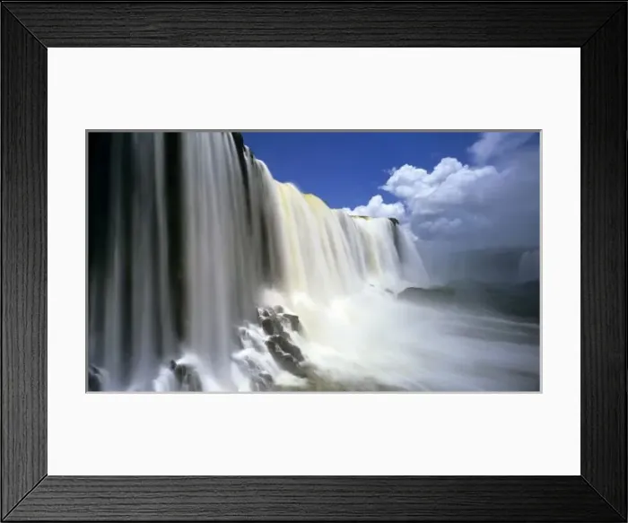 Framed Print : South America, Brazil, Igwacu, Igwacu Falls. Towering Igwacu Falls drops into the Igwacu River Framed Print : South America, Brazil, Igwacu, Igwacu Falls. Towering Igwacu Falls drops into the Igwacu River