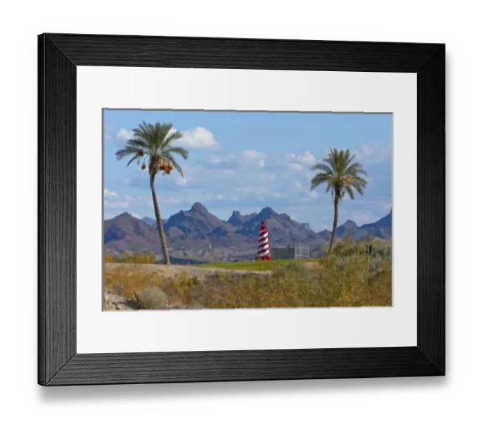 Framed Print : USA, Arizona, Lake Havasu City. Lighthouse next to golf course is replica of one in Michigan Framed Print : USA, Arizona, Lake Havasu City. Lighthouse next to golf course is replica of one in Michigan