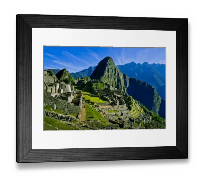 Framed Print : Ancient Machu Picchu, last refuge of the vanished Inca civilization in the Andes Mountains, Peru Framed Print : Ancient Machu Picchu, last refuge of the vanished Inca civilization in the Andes Mountains, Peru