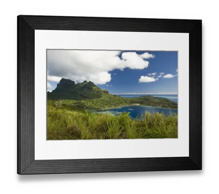 Framed Print : View from overlook near Mt. Otemanu in Bora Bora Framed Print : View from overlook near Mt. Otemanu in Bora Bora