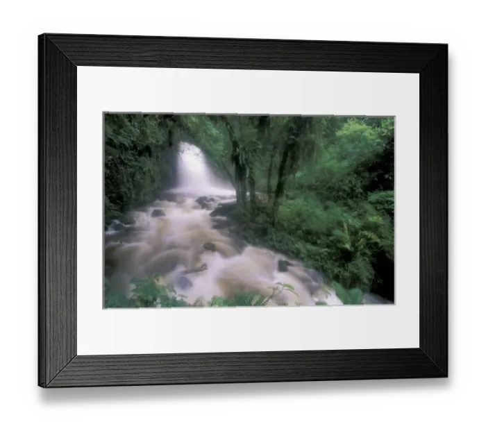 Framed Print : SA, Peru, S. H. Machu Picchu, Cascade and cloud rainforest Framed Print : SA, Peru, S. H. Machu Picchu, Cascade and cloud rainforest