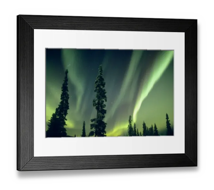 Framed Print : USA, Fairbanks area, Central Alaska, Aurora Borealis, Northern Lights, major solar flare event