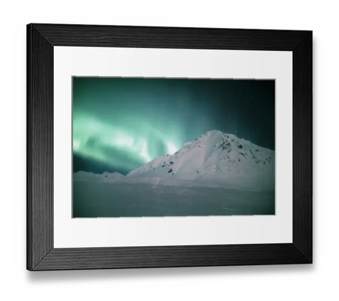 Framed Print : Aurora Borealis, near Palmer, January 17  /  18, 2005, Hatcher Pass area, Talkeetna Mountains