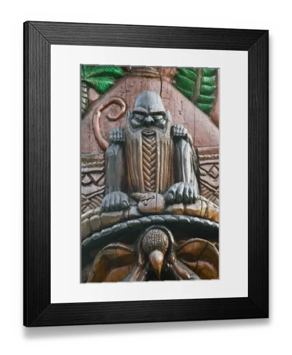 Framed Print : New Caledonia, Grande Terre Island, Noumea. Polynesian Carving detail on the MWA KA totem Pole Framed Print : New Caledonia, Grande Terre Island, Noumea. Polynesian Carving detail on the MWA KA totem Pole