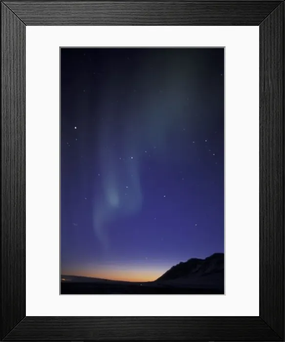 Framed Print : USA, Alaska, Brooks Range. Northern lights (aurora borealis); curtain of green light Framed Print : USA, Alaska, Brooks Range. Northern lights (aurora borealis); curtain of green light