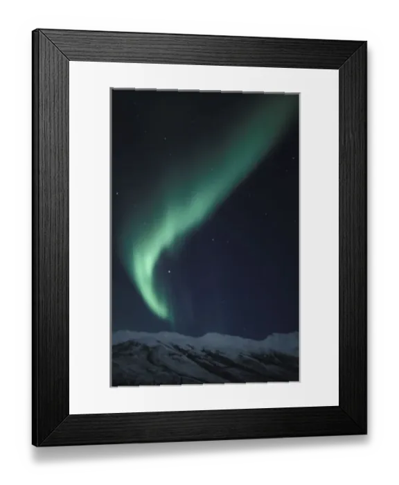 Framed Print : NA, USA, Alaska, Brooks Range Northern lights, winter