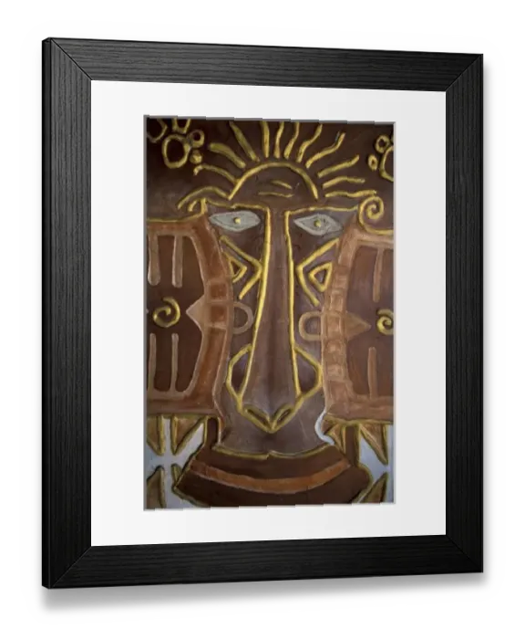 Framed Print : Fiji, Viti. Fijian masks for sale Framed Print : Fiji, Viti. Fijian masks for sale