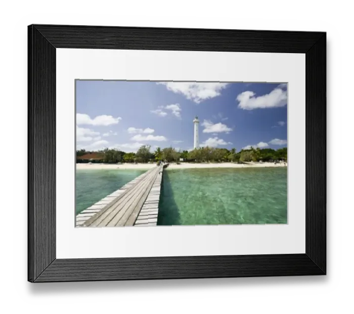 Framed Print : New Caledonia, Amedee Islet. Amedee Islet Pier