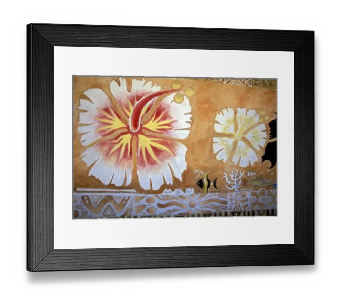 Framed Print : Fiji, mural art Framed Print : Fiji, mural art