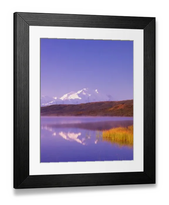 Framed Print : NA, USA, Alaska, Denali NP, Wonder Lake, Mt. McKinley in morning light from north