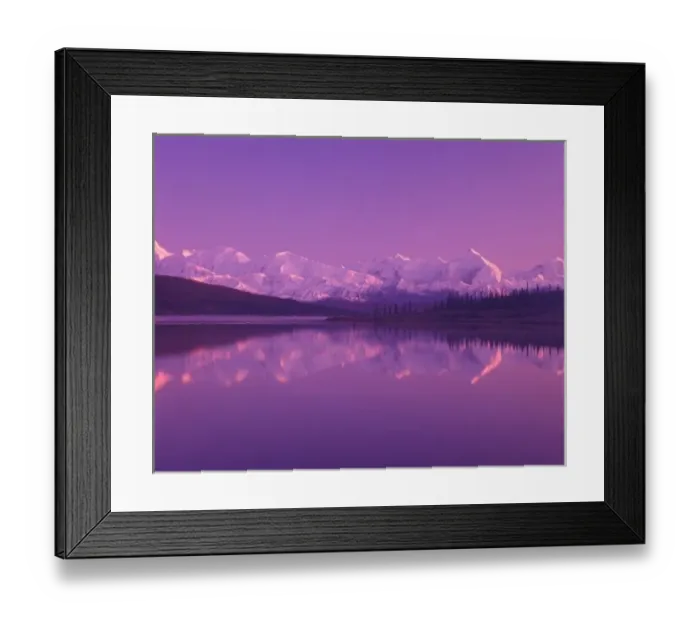 Framed Print : NA, USA, Alaska, Denali NP, Wonder Lake, Evening light on Alaska Range from north Framed Print : NA, USA, Alaska, Denali NP, Wonder Lake, Evening light on Alaska Range from north