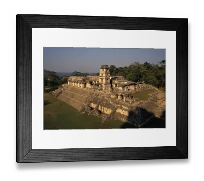 Framed Print : Mexico, Chiapas province, Palenque, The Palace at sunset Framed Print : Mexico, Chiapas province, Palenque, The Palace at sunset
