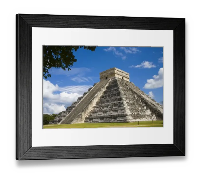 Framed Print : Mexico, Quintana Roo, near Cancun, Chichen Itza, El Castillo (the Castle) or Pyramid of Kukulcan