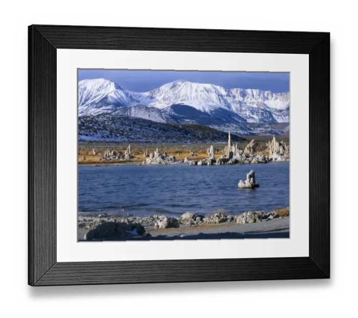 Framed Print : Mono Lake Tufa State Natural Reserve, California. Usa. Tufa Formations & Mono Lake