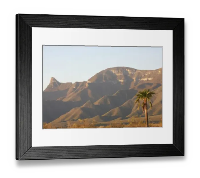 Framed Print : Desert ranch landscape near Monterey, Mexico. (MR)