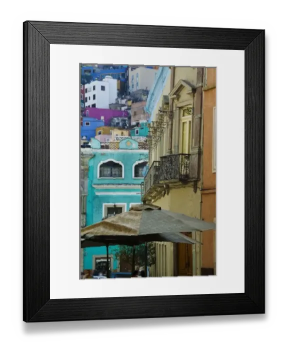 Framed Print : Mexico, Guanajuato. Densely packed assortment of multicolored buildings up a hillside Framed Print : Mexico, Guanajuato. Densely packed assortment of multicolored buildings up a hillside