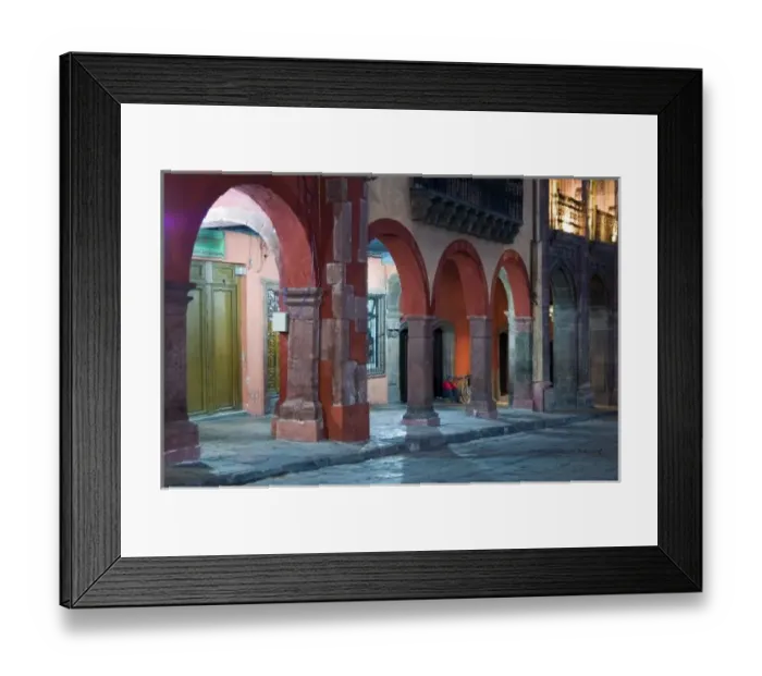 Framed Print : Mexico, San Miguel de Allende, The Jardin, Sunrise street scene. Credit as: Nancy Framed Print : Mexico, San Miguel de Allende, The Jardin, Sunrise street scene. Credit as: Nancy