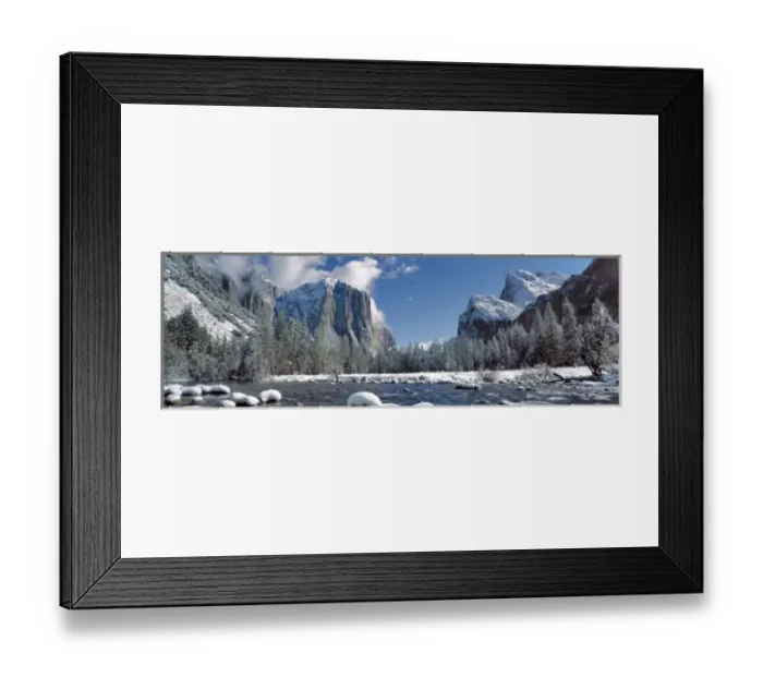 Framed Print : USA, California, Yosemite NP. The Merced River, here dotted with snow-capped rocks